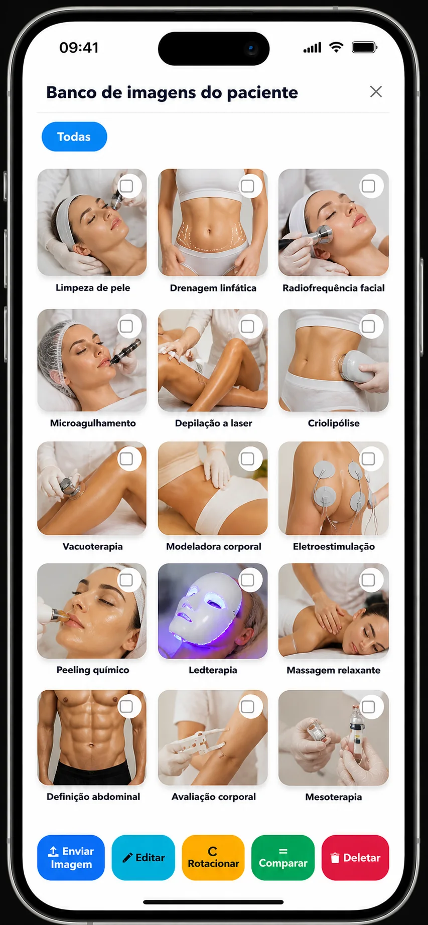 Banco de imagens do paciente no Mymedic